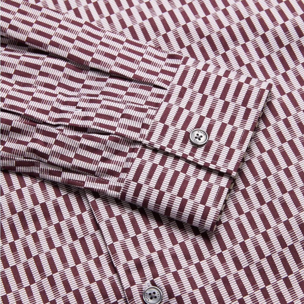 Ted Baker Men's Patterned Shirt - Black and White - Picture 4 of 7